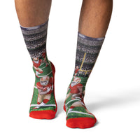 Men's Football, Red and Gold Socks