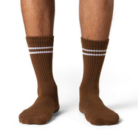 Men's Athletic Socks, Camel Brown