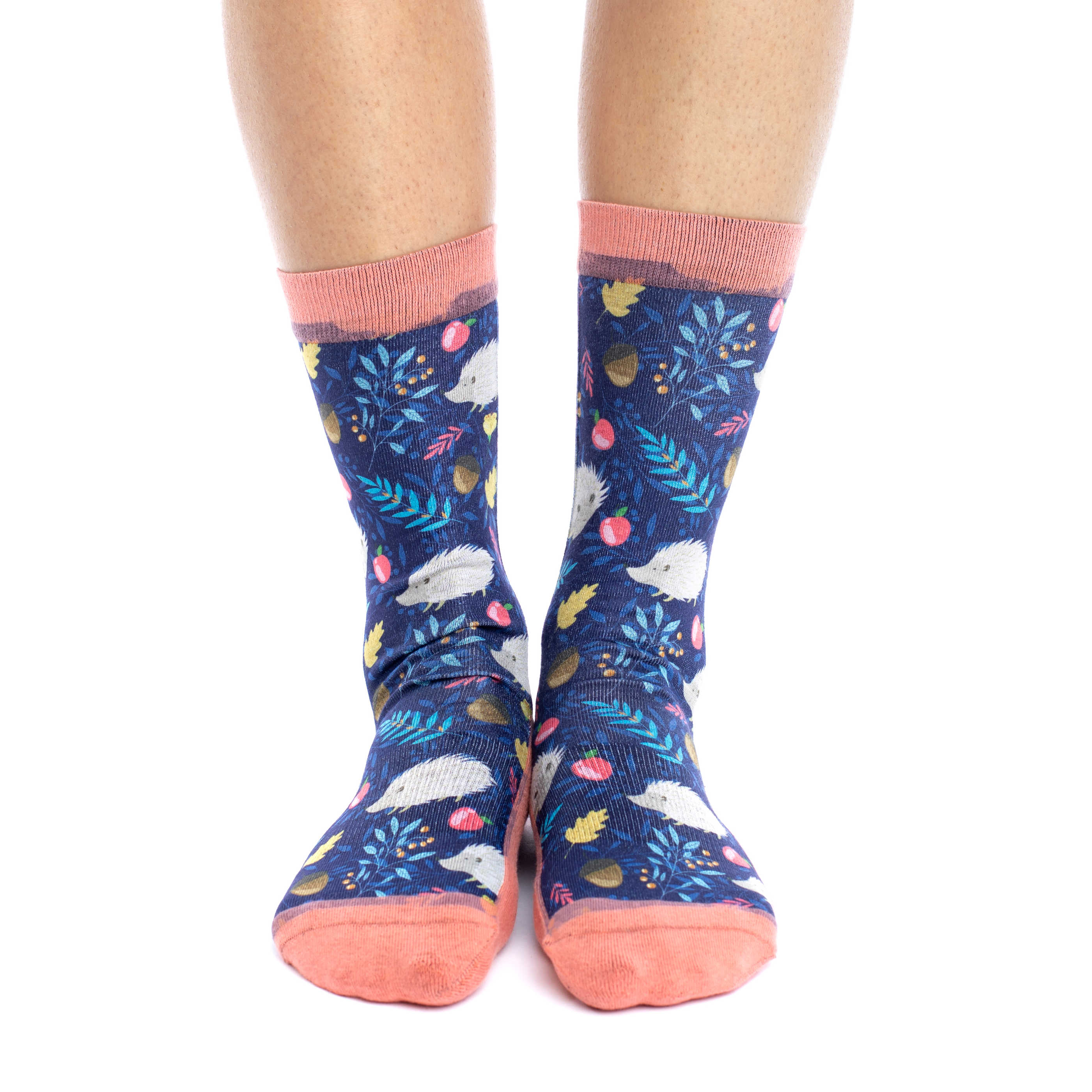 Women's White Hedgehogs Socks