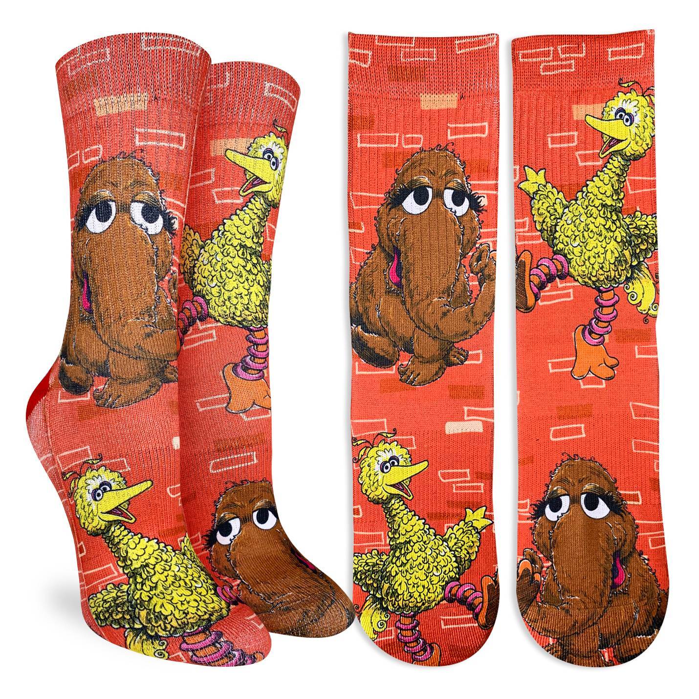 Women's Big Bird and Snuffleupagus Socks