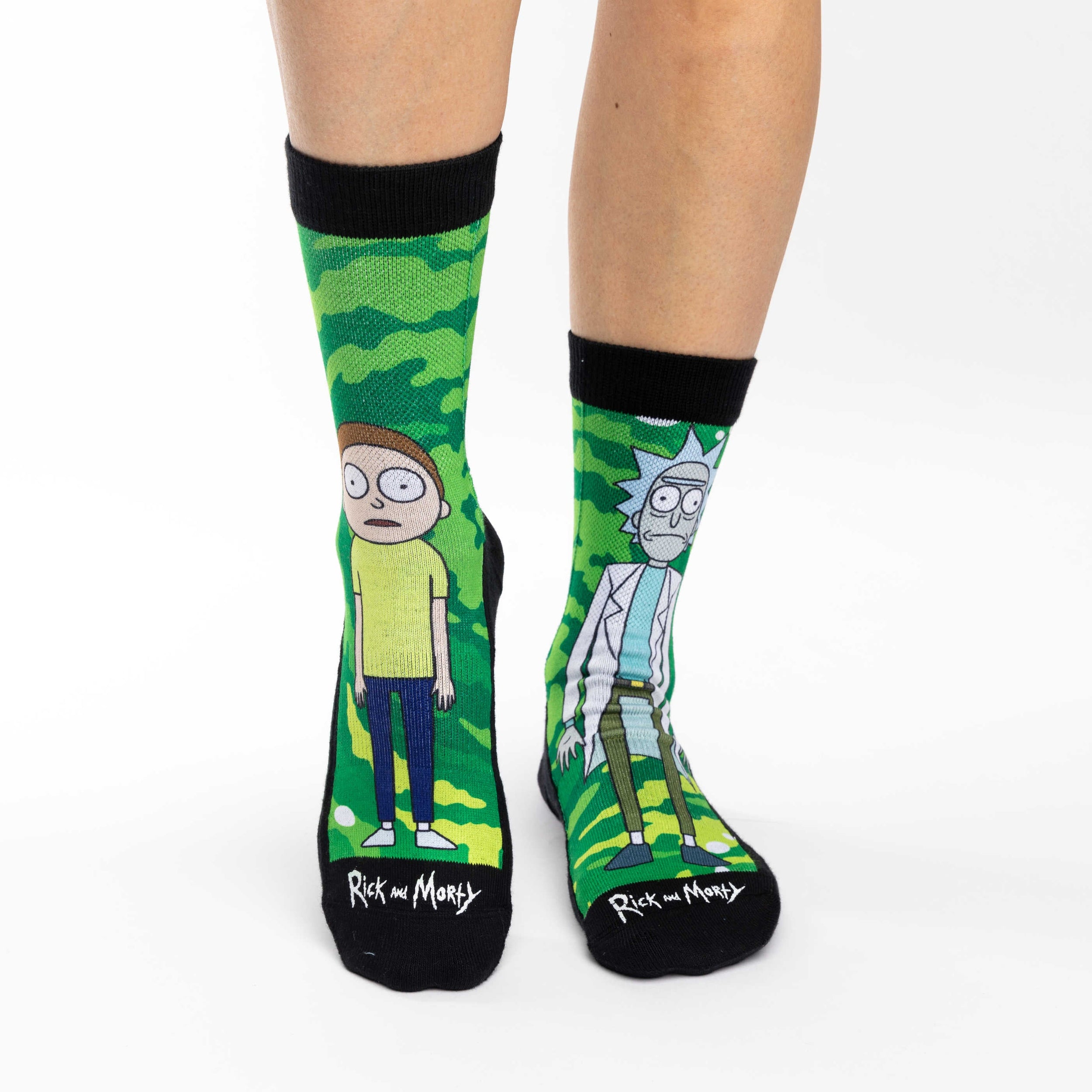 Women's Rick and Morty, Rick and Morty Standing Together Socks