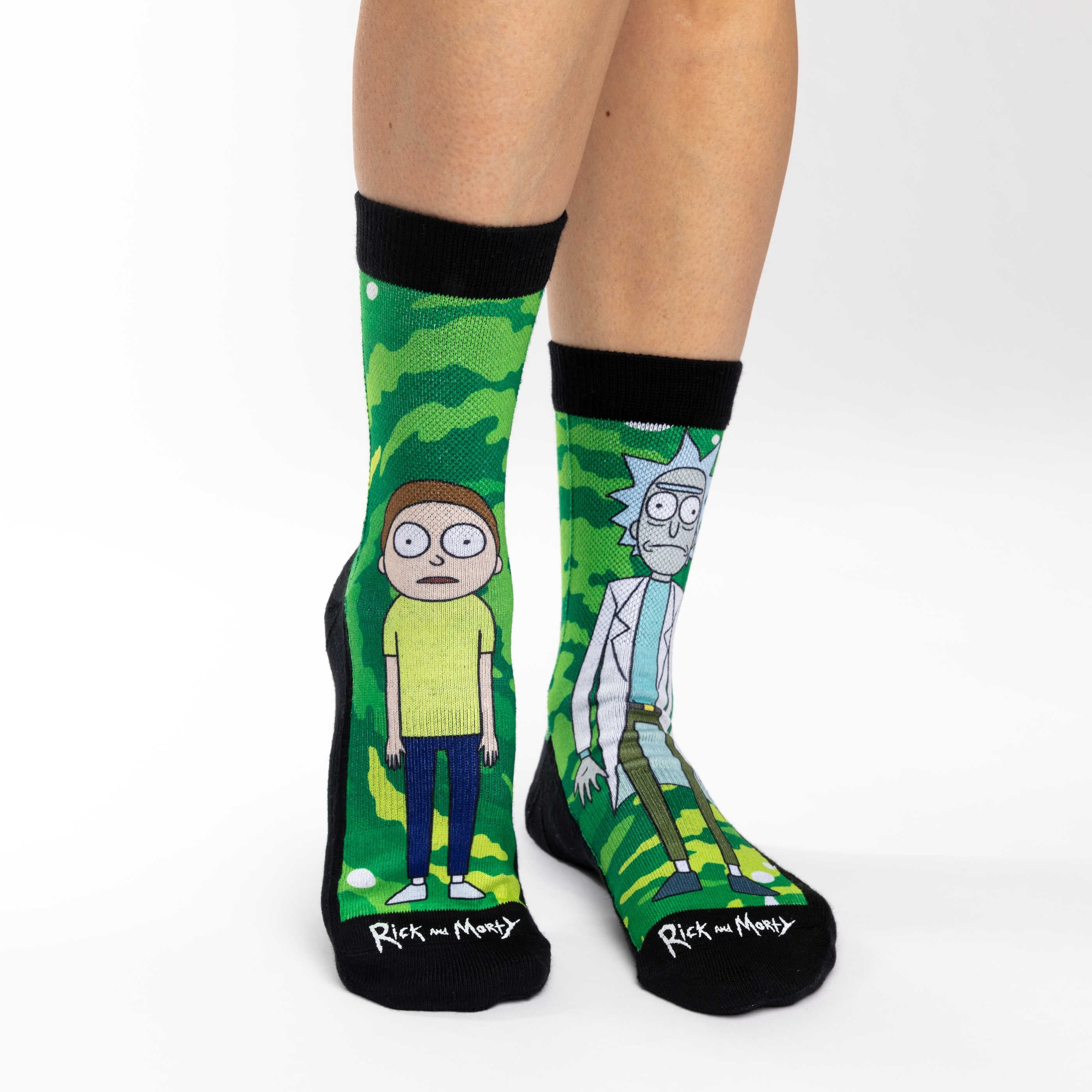 Women's Rick and Morty, Rick and Morty Standing Together Socks