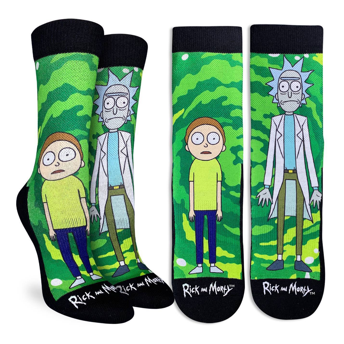 Women's Rick and Morty, Rick and Morty Standing Together Socks