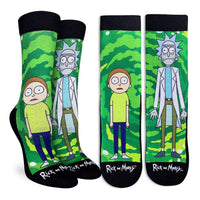 Women's Rick and Morty, Rick and Morty Standing Together Socks