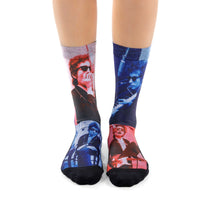 Women's Bob Dylan, Red & Blue Socks
