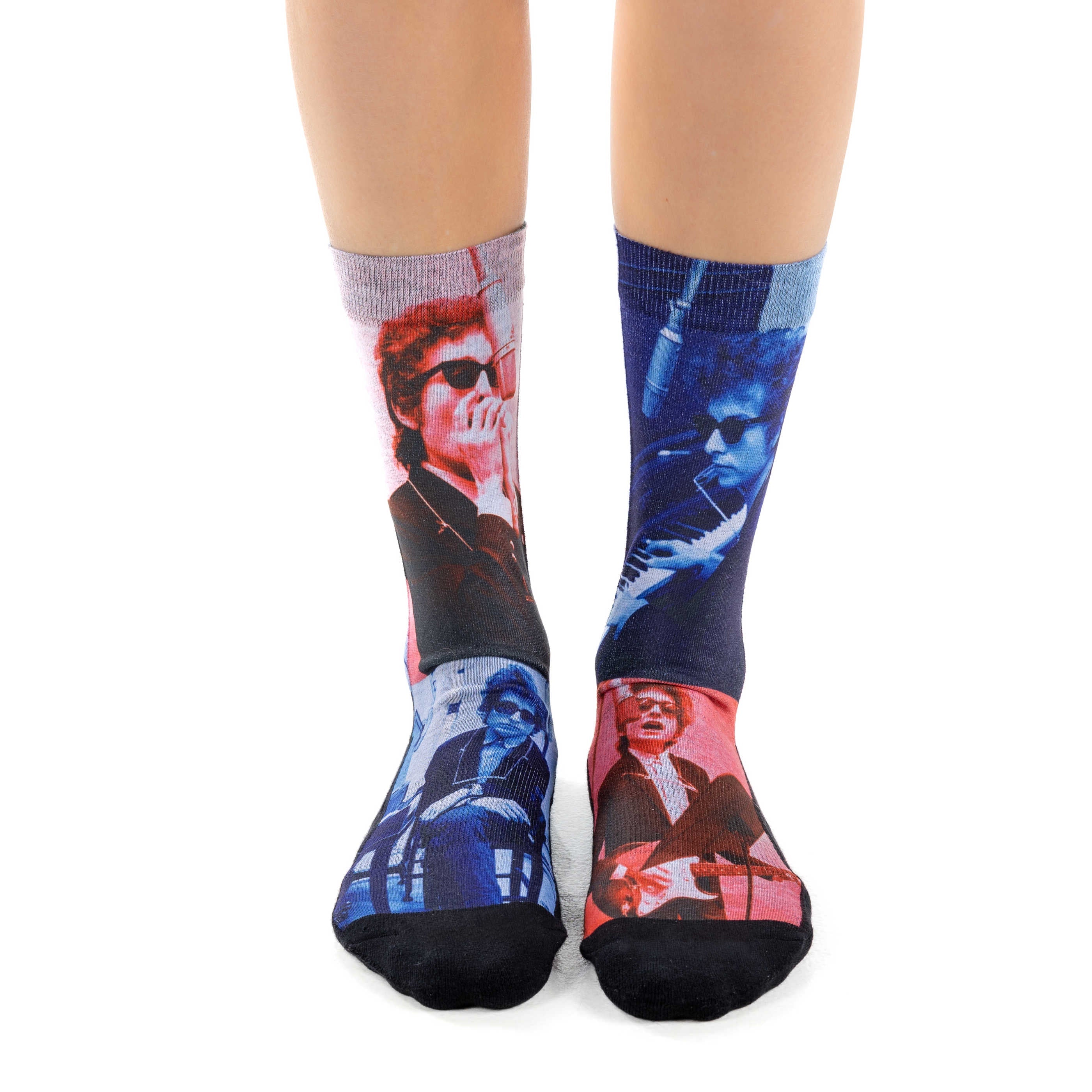 Women's Bob Dylan, Red & Blue Socks