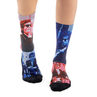 Women's Bob Dylan, Red & Blue Socks