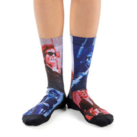 Women's Bob Dylan, Red & Blue Socks