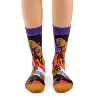 Women's Jimi Hendrix Rocking Out Socks