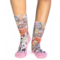 Women's Animals Drinking Bubble Tea Socks