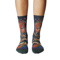 Women's Santa Claus Tyrannosaurus Rex Socks