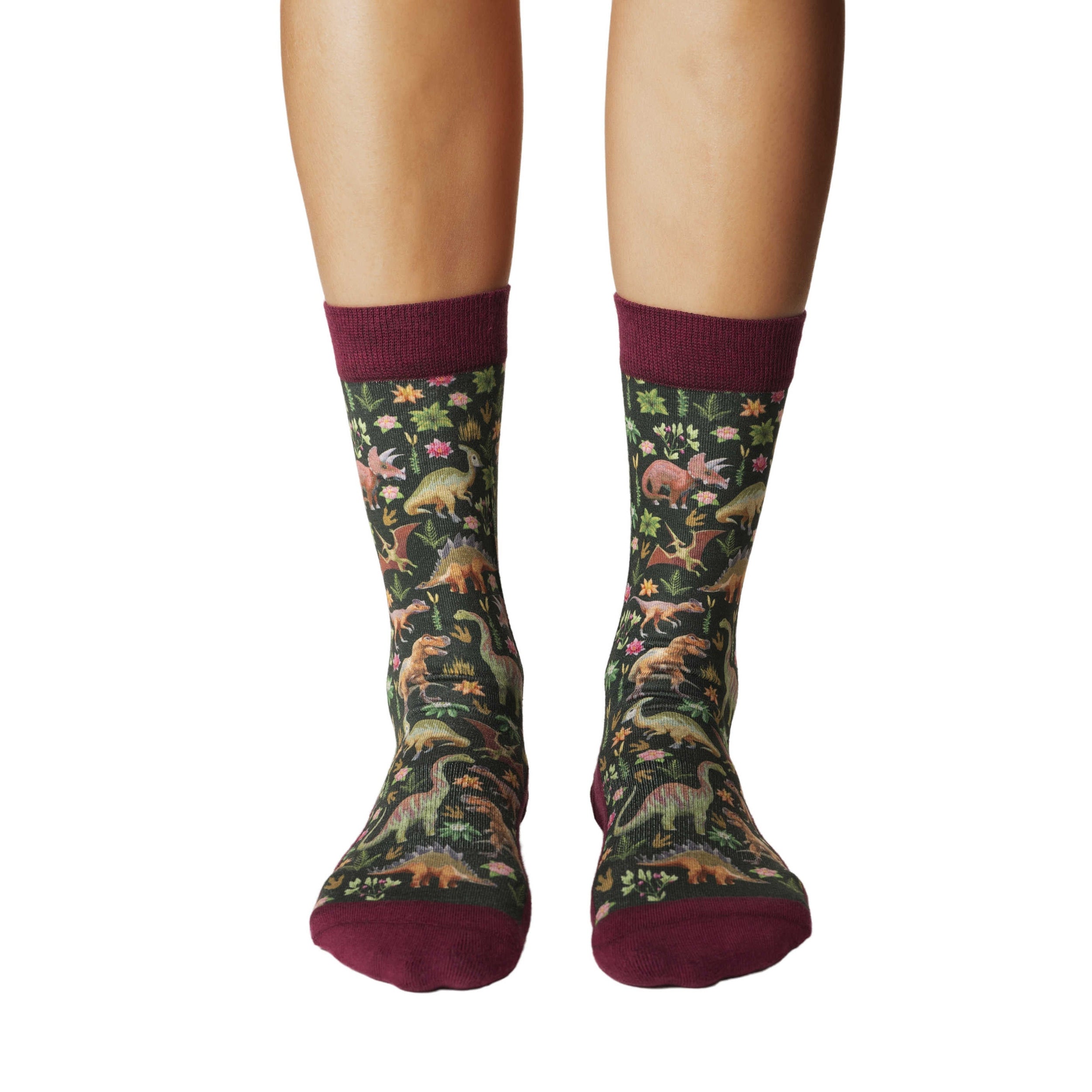 Women's Floral Dinosaurs Socks