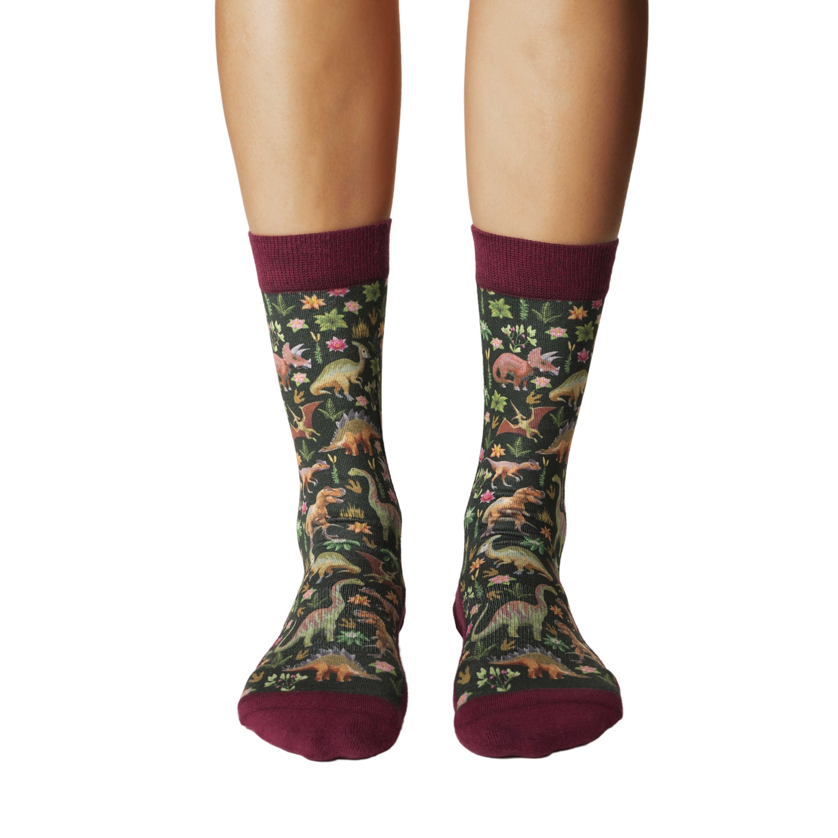 Women's Floral Dinosaurs Socks