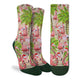 Women's Christmas Flamingos on the Beach Socks
