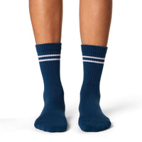 Women's Athletic Socks, Denim Blue