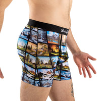 Men's Bob Ross Landscapes Collage Underwear