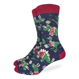 Men's Christmas Sweater Dinosaurs Socks